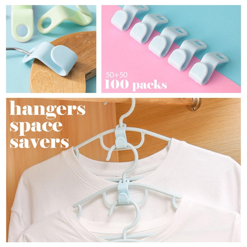 Multiple Clothes Hanger Connecting Hooks Space Saving Clothes Hanger Connector