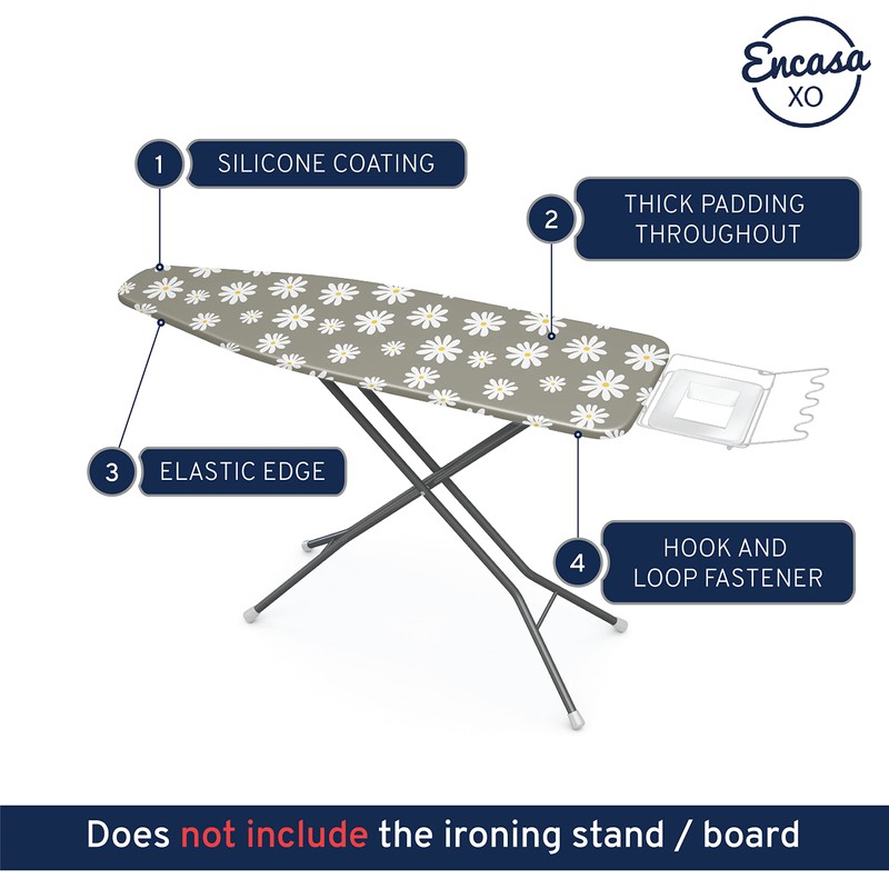 Encasa Ironing Board Covers (22 x 57 inch) Drawstring Tightening