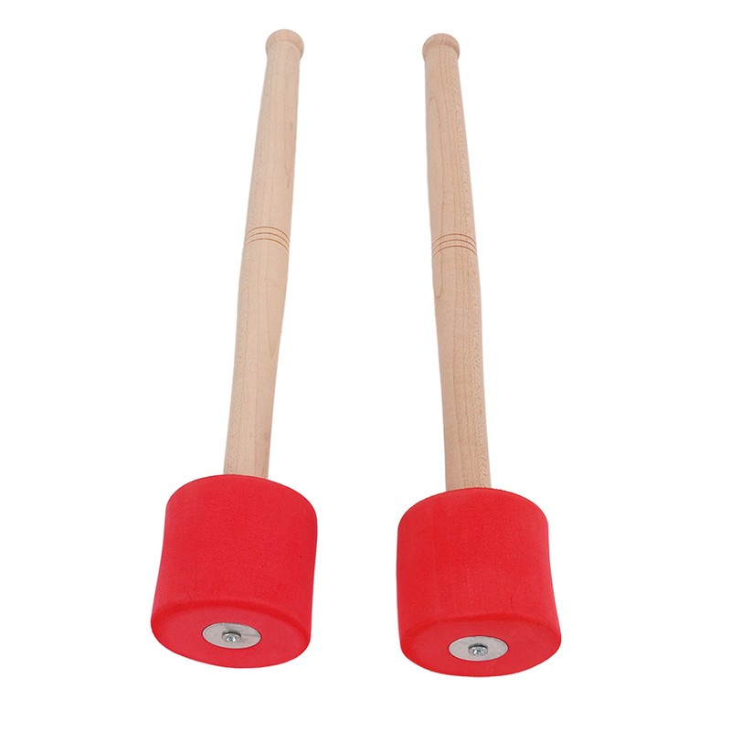 2PCS Bass Foam Drum Mallet Oak Handle EVA Foam Head