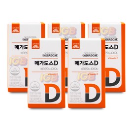 Korea Eundan Megadose D Vitamin D3 4000IU 200mg x 120 tablets (5 packs) / 고려은단 메가도스D 비타민D3 4000IU 200mg x 120정 5통