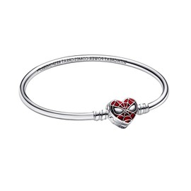 PAGOGO Spide Web Red Man Bracelect Charm for Women Bracelets and Necklaces in 925 Sterling Silver with Cubic Zirconia,Mother's Day Birthday