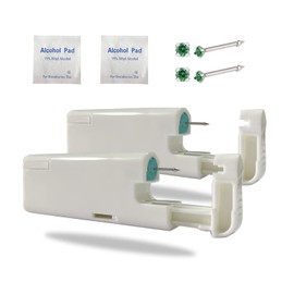 Lishae 2 PCS 20G Self Nose Piercing Kit - Disposable Nose Piercing Gun Built-in Nose Stud 2mm