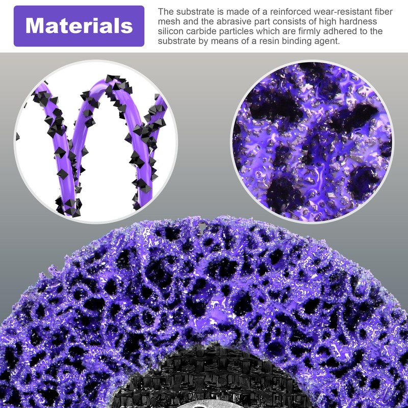 Vantego 10-Pack 4" × 5/8" Purple Paint Stripping Discs for