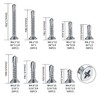 Zxglxinyao 330 pcs Stainless Steel Phillips Head Self Drilling Screws,Flat