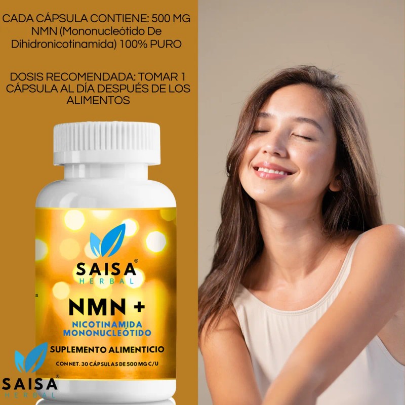 Nmn 500 mg 30 cpsulas Precursor Nad Suplemento Alimenticio Sin