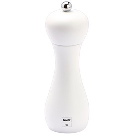Bisetti Rimini 18 cm / 7 Inch White Beech Wood Salt Mill With Adjustable Grinder
