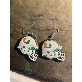 Miami Hurricanes shoe charm earrings