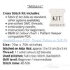 Mittens Cross Stitch Kit with DMC Threads & Fabric, Cozy