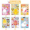 Easter Stickers for Kids, 24 x Make-a-face Easter Eggs Rabbits