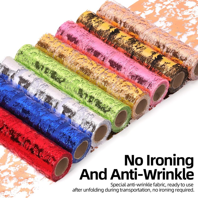 Mardatt 1 Roll Glitter Metallic Table Runner, 11in x 30Ft