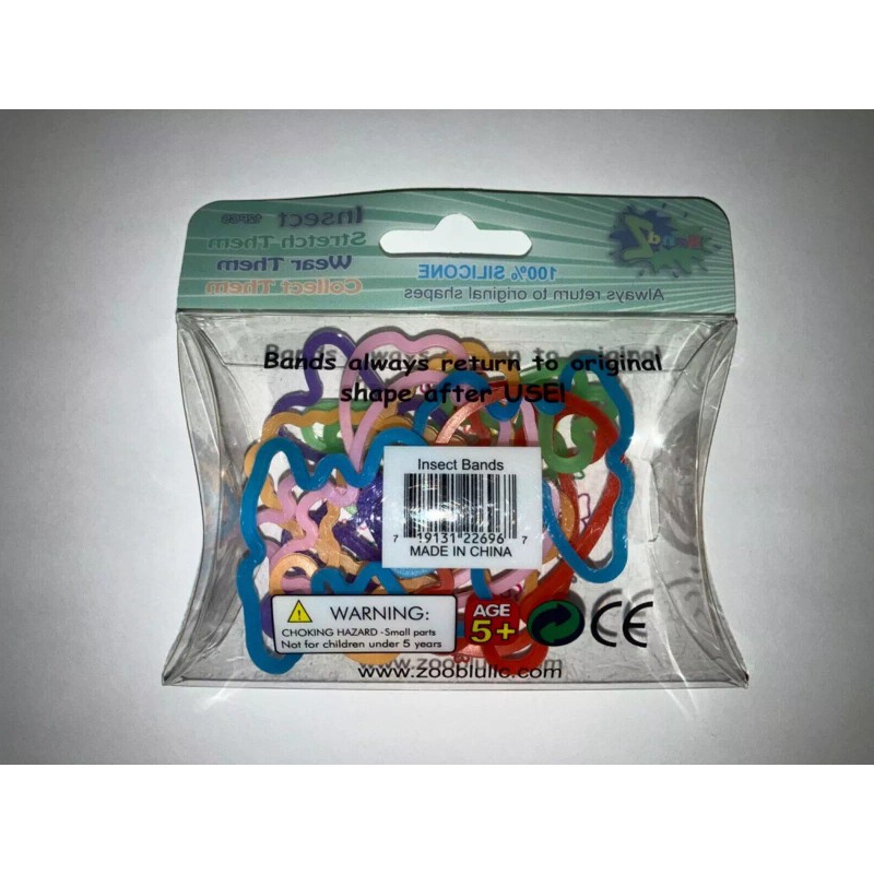 Silly Bandz 12 Insect Shapes Elastic Bracelets (12 pack) BRAND