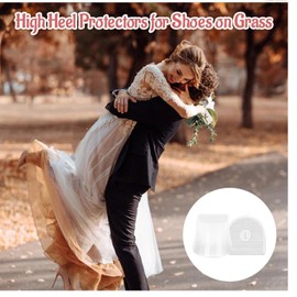 Aczyqws 5 Pair 5 Size High Heel Protectors, Shiny Stiletto Heel Protectors Clear Heel Stoppers High Heel Covers for Grass Heel Tip Protectors for Outdoor Weddings Events,Heel Tips