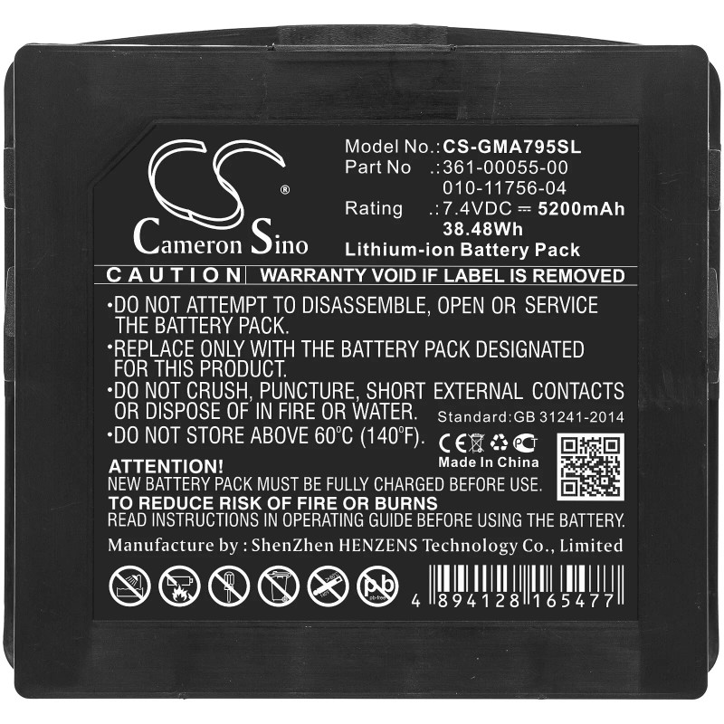 For Garmin Battery for Garmin Aera 795 796 010-11756-04 361-00055-00