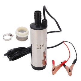 Transfer Pump, DC 12V Mini Refueling Pump 4200r per Min 19mm Inlet with Filter Stainless Steel Fuel Transfer Pump 45 to 50L, Hand Fuel Pumps