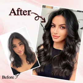 SEGO Injection Tape in Hair Extensions Human Hair Tape in Hair Extensions Invisible Tape in Hair Extensions 12 Inch #1B Natural Black 10PCS 5pcs Invisible and 5pcs Normal