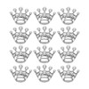 VICASKY 12pcs Crown Brooch Pin Crown Brooch Silver Crystal Brooches