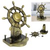 Pirate Decor Alloy Retro Style Glossy Durable Nautical Rudder Ornaments
