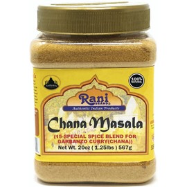 Rani Chana Masala (Garbanzo Curry 15-Spice Blend) 20oz (1.25lbs) 567g PET Jar ~ All Natural | Vegan | No Colors | Gluten Friendly | NON-GMO | Indian Origin