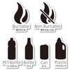 Isaac Trading 6 Piece Set Flammable Non-Flammable Trash Sorter Stickers