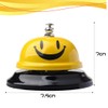 Smile Reception Bell, FUKPO Stainless Steel Desk Bell Yellow Counter