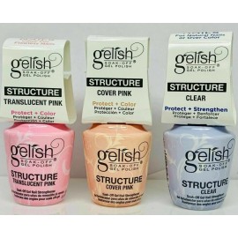 Gelish  Gelish Structure Gel - Translucent Pink + Cover Pink + Clear (3pcs x 0.5oz)