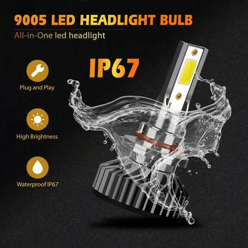 SHENKENUO H11 9005 Combo LED Headlight Hi/Lo Bulbs for 2012-2018