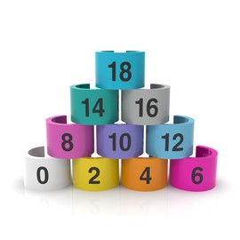 discount sizing Colored Hanger Sizer Garment Markers - Size 0-18 (Choose Your Size(s)) Color Coded Size Clips - 100 Pieces/Size (Set0-18, Multi)