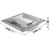 Unbranded BENTISM 304 Stainless Steel Drop-In Deal Tray 12" (w)
