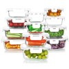 KOMUEE 24 Pieces Glass Food Storage Containers Set,Glass Meal Prep