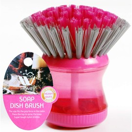 WBM Care Home Dish Soap Dispensing Brush, Mini Scrub with Good Grip, Kitchen Brush for Dish Pot, Pan & Sink Cleaning