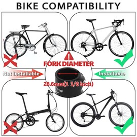 BUCKLOS Bike Stem Riser Extender MTB, 1-1/8" 28.6mm Bike Fork Stem, Handlebar Stem Aluminum Adapter for Mountain Bike, Road Bike, MTB, BMX