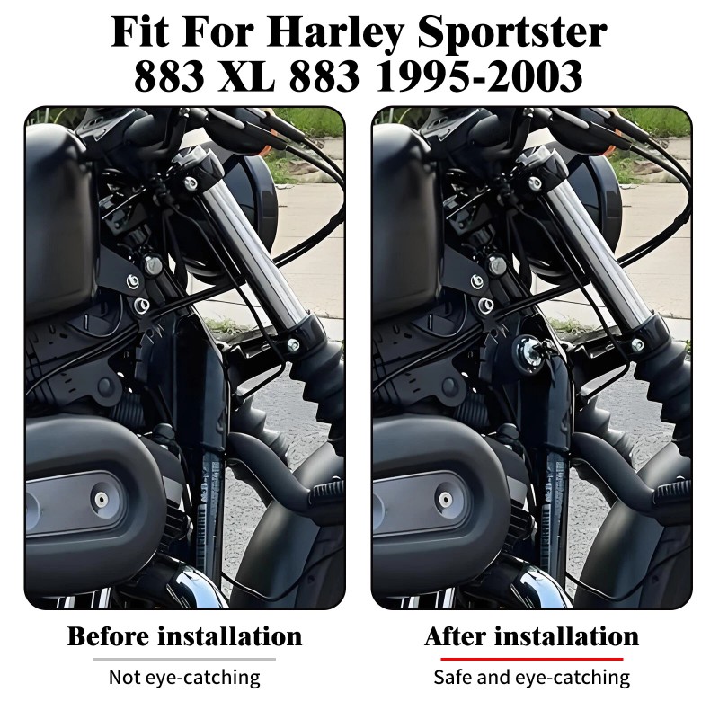 YHMTIVTU Ignition Switch Lock with Key Fit For Harley Sportster
