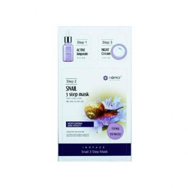 3-Step Mask Pack 22ml - 10 Snail Sheets (Contains 1.5ml Ampoule and 2ml Night Cream) Innoface
