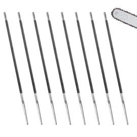 Chainsaw File, Pack of 6 Round File Saw Chains, 5.2 mm Chainsaw Files, Lawn Mower Chainsaw Sharpening File, Saw Chain File Set, for Manual Sharpening of Saw Chains