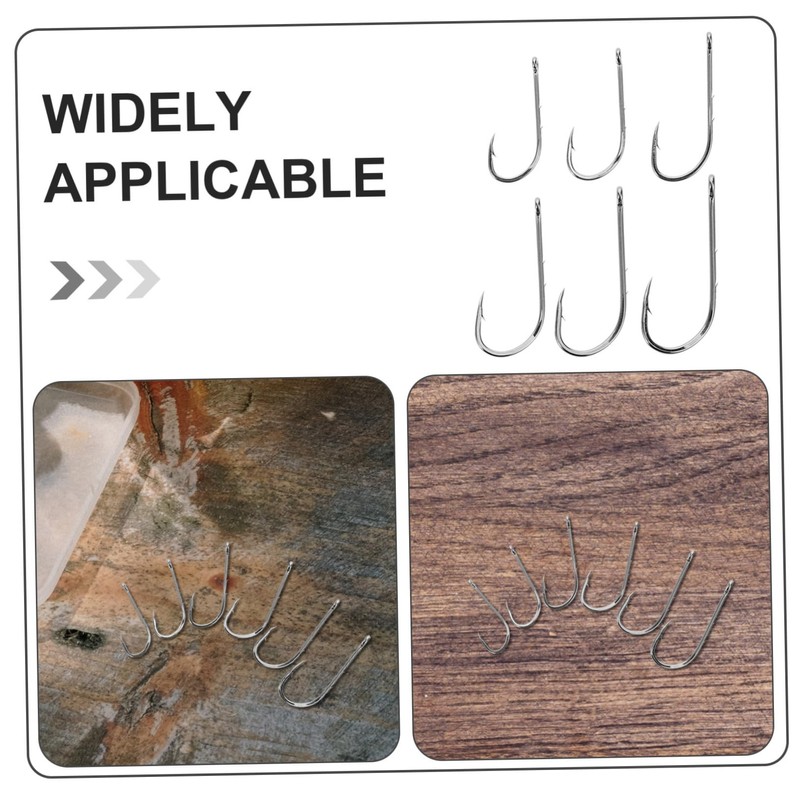 Gatuida 300pcs Double Barbed Carbon Steel Fishing Hooks Beak Shape