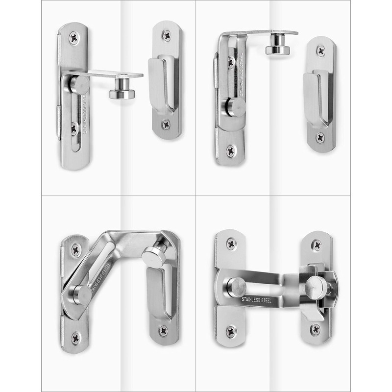 QWORK® 90 Degree Right Angle Door Lock, Door Lock Buckle,