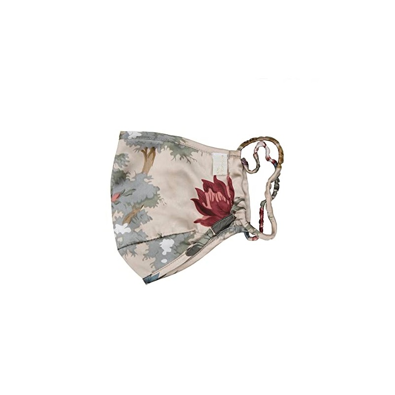 Holistic Silk Pure Silk Face Covering Coffee Flower Medium