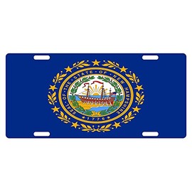 Fast Service Designs New Hampshire License Plate State US Patriotic Emblem Original Version
