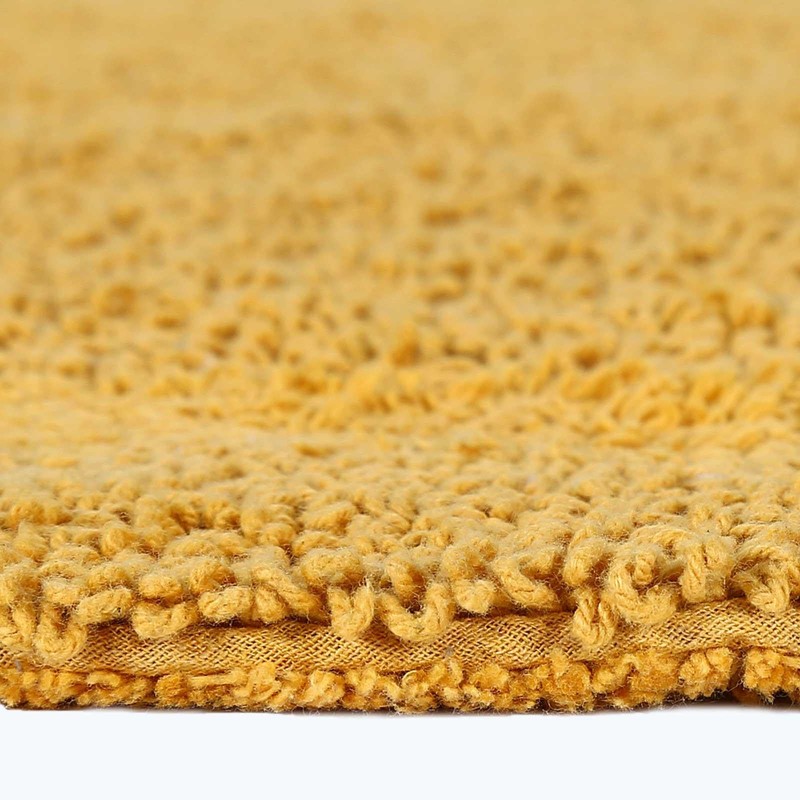Homescapes Premium Shower Mat, Mustard Yellow, 50 x 50 cm