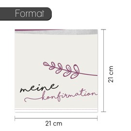 younikat dv128 Confirmation Invitation Cards I 20 Cards with Envelopes I Confirmation Invitations to Fill In I Red Pink Girls I