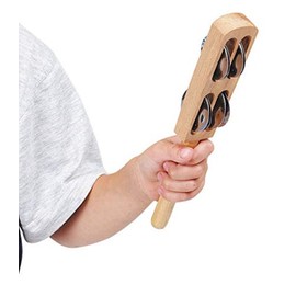 Betzold Music - Small Jingle Rod Clamps Children's Musical Instruments Nursery Bells Bell Rod Jingle Rattle Rod Wooden Toy