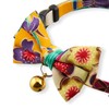 Yukata Bow Tie Cat Collar (Yellow) with Bell Safety Breakaway