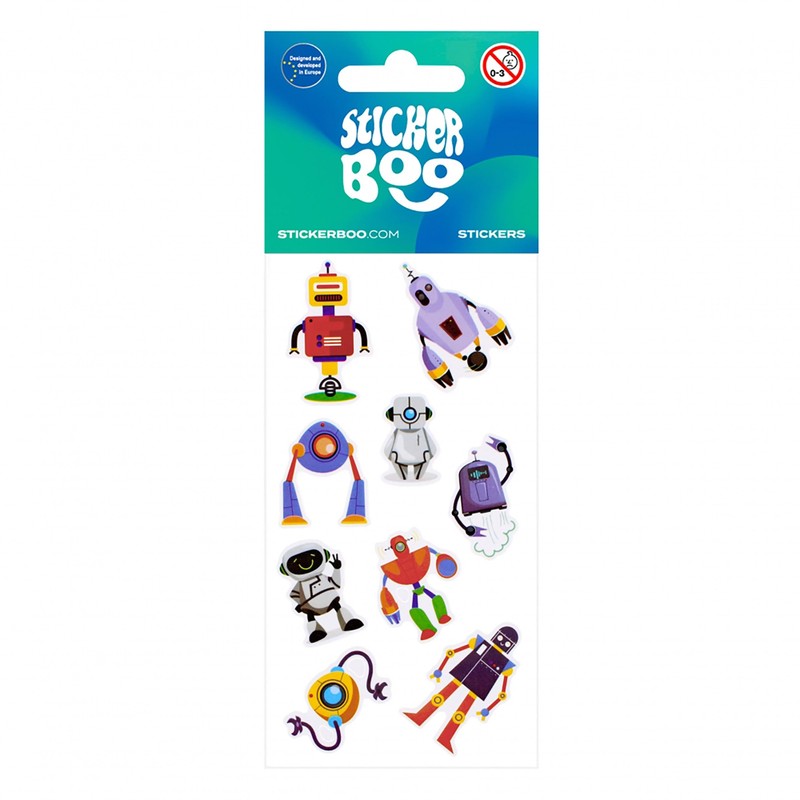 Kids Robot Stickers Set