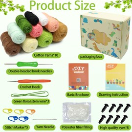 Crochet Set for Beginners, Crochet for Beginners, Crochet Set for Animals, Knitting for Beginners Set, DIY Craftsmanship with Crochet Hooks, Yarn, Crochet Hook Set, DIY Crochet Set, Crochet Sets for