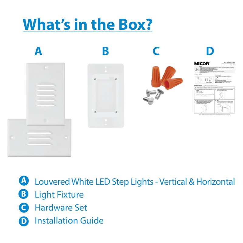STP2 Louvered White LED Step Light (STP2L120WH)