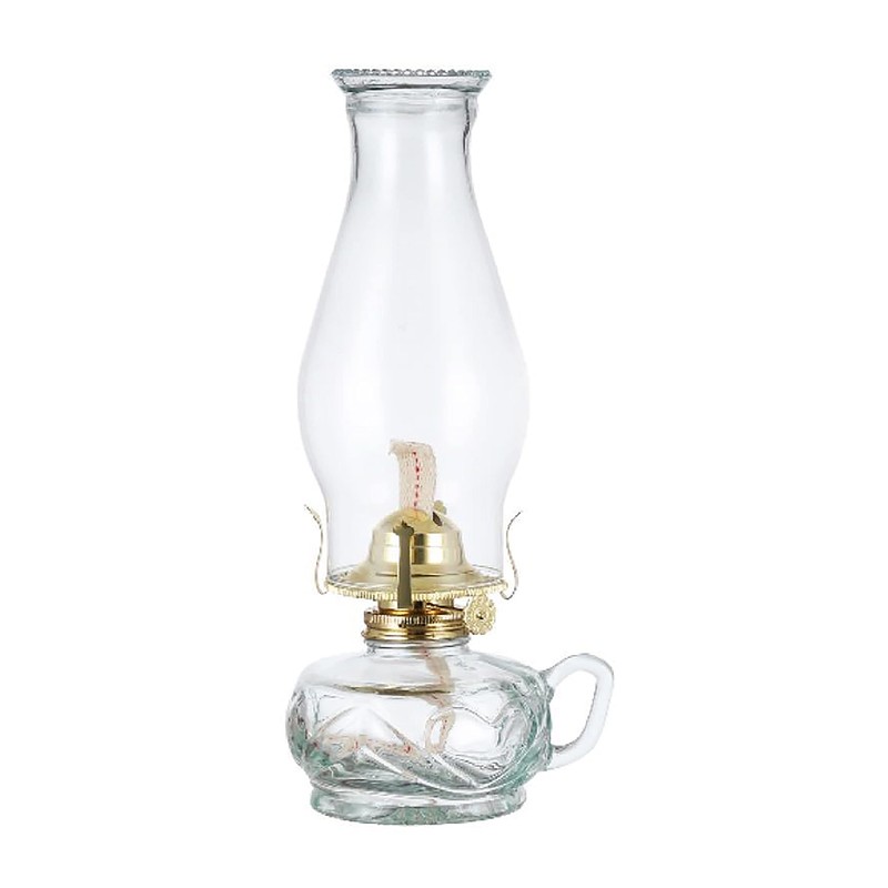 Cywinfow Lantern Kerosene Lamp Vintage Kerosene Lamp L392G (Green-Gold)