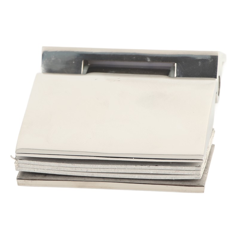 Curved Single‑Sided Hinge Stainless Steel Bathroom Hinge for Tempered 8‑12mm