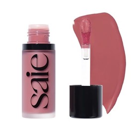 Saie Rubor Rocío - Rubor Líquido Ligero Con Un Acabado Crema Mezclable + Construible - Tinte de Mejilla Rocío Con Aplicador de Maquillaje de Varita de Pie Doe - Rubor Malva - Frío (.40 Oz)