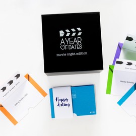 A Year Of Dates: Movie Night Edition – Watch a Different Movie Together Each Week! Perfect Valentines Day Gift for Movie Loving Couples