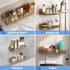 Diesisa 2pc Acrylic Wall Mounted Shower Caddy, Adhesive Shelf, Bathroom